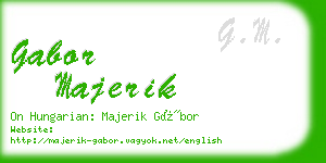 gabor majerik business card